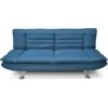Divano Letto Clic Clac In Tessuto Blue Marino, Divano 3 Posti Mod. Iris