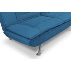 Divano Letto Clic Clac In Tessuto Blue Marino, Divano 3 Posti Mod. Iris -Negozio al dettaglio VIDAXL || HOMCOM || Songmics 45297566 4