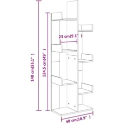 Libreria Grigio Cemento 48x25,5x140 Cm In Truciolato VidaXL 7 Libreria Grigio Cemento 48x25,5x140 Cm In Truciolato VidaXL -Negozio al dettaglio VIDAXL || HOMCOM || Songmics 45300276 3