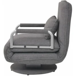 Nova Poltrona Relax Sedia Girevole Divano Letto In Tessuto Vari Colori Colore : Grigio Scuro -Negozio al dettaglio VIDAXL || HOMCOM || Songmics 45650852 4