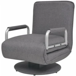 Nova Poltrona Relax Sedia Girevole Divano Letto In Tessuto Vari Colori Colore : Grigio Scuro -Negozio al dettaglio VIDAXL || HOMCOM || Songmics 45650852 5