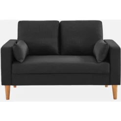 Divano In Tessuto Grigio Scuro - Bjorn - Divano A 2 Posti Con Gambe In Legno, Stile Scandinavo -Negozio al dettaglio VIDAXL || HOMCOM || Songmics 45968200 3