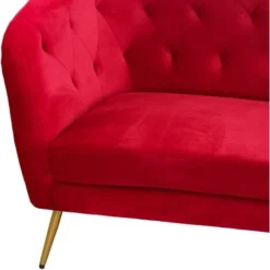 Divano Chester 2 Posti Velluto Rosso Per Casa Ufficio Camera Negozio -Negozio al dettaglio VIDAXL || HOMCOM || Songmics 46226218 4