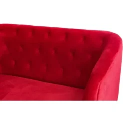 Divano Chester 2 Posti Velluto Rosso Per Casa Ufficio Camera Negozio -Negozio al dettaglio VIDAXL || HOMCOM || Songmics 46226218 5