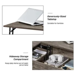 Yaheetech Tavolino Da Caffè Sollevabile Ripiano Alzabile E Allungabile Tavolo Da Salotto Elevabile Moderno Da Divano Multiuso 122 X 50 X 49-61 Cm Talpa -Negozio al dettaglio VIDAXL || HOMCOM || Songmics 46791705 5