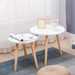 Set Di 3 Tavolini Bassi Da Salotto In Legno Tavolino Divano Di Caffè In MDF Bianco, -Negozio al dettaglio VIDAXL || HOMCOM || Songmics 47301077 3