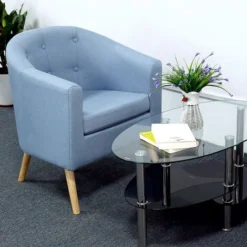 Divano,Poltrona Lounge Chair 64 X 60 X 70cm ,mobili Soggiorno Poltrona,blu -Negozio al dettaglio VIDAXL || HOMCOM || Songmics 47301276 4