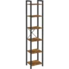 VASAGLE Libreria A 6 Ripiani, Scaffale Per Libri, Libreria Da Terra, Mensole Per Ufficio Studio Soggiorno Camera Da Letto Cucina, 40 X 30 X 187,5 Cm, Industriale, Marrone Vintage E Nero Da SONGMICS LLS101B01