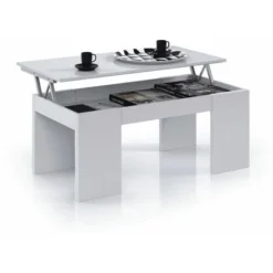 TAVOLINO ALZABILE VOSS BIANCO BRILLANTE I UNICO