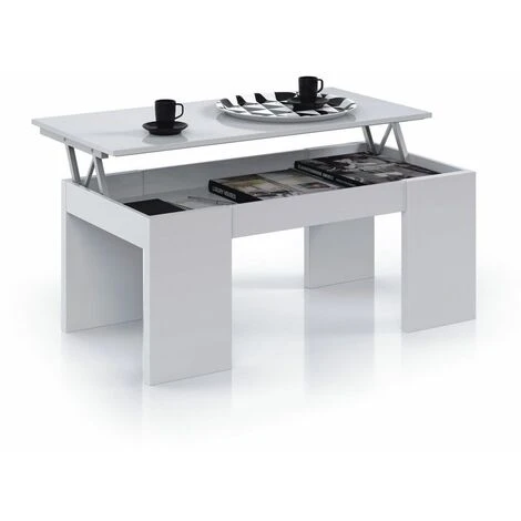 TAVOLINO ALZABILE VOSS BIANCO BRILLANTE I UNICO 1 TAVOLINO ALZABILE VOSS BIANCO BRILLANTE I UNICO