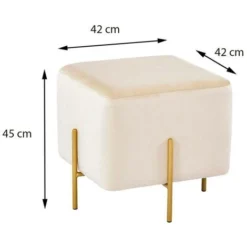 PUFF POGGIAPIEDI MALLOW VELVET ROSA CHIARO VELVET UNICO -Negozio al dettaglio VIDAXL || HOMCOM || Songmics 48220973 3