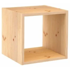 MENSOLA DA PARETE MURO CUBO LEGNO CHIARO LIBRERIA QUADRATA 36,2X36,2X33 (37985)