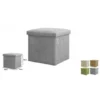 Trade Shop - Pouff Puff Pouf Contenitore Imbottito Con Seduta In Tessuto 30 X 30 X 30cm 69585
