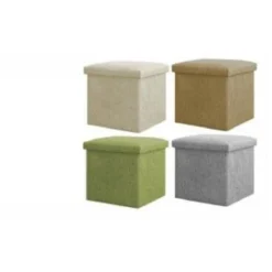 Trade Shop - Pouff Puff Pouf Contenitore Imbottito Con Seduta In Tessuto 30 X 30 X 30cm 69585 -Negozio al dettaglio VIDAXL || HOMCOM || Songmics 48830253 3