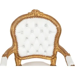 Poltrona Barocca 73x50x51 Cm Sedie Luigi XVI Stile Francese Poltroncina Camera Da Letto Poltrona Camera Bianca -Negozio al dettaglio VIDAXL || HOMCOM || Songmics 49189220 3