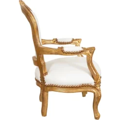 Poltrona Barocca 73x50x51 Cm Sedie Luigi XVI Stile Francese Poltroncina Camera Da Letto Poltrona Camera Bianca -Negozio al dettaglio VIDAXL || HOMCOM || Songmics 49189220 5