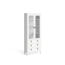 Vetrina Soggiorno 199 Cm Bianco Opaco Con Due Ante E Tre Cassetti Bianco -Negozio al dettaglio VIDAXL || HOMCOM || Songmics 49308432 5