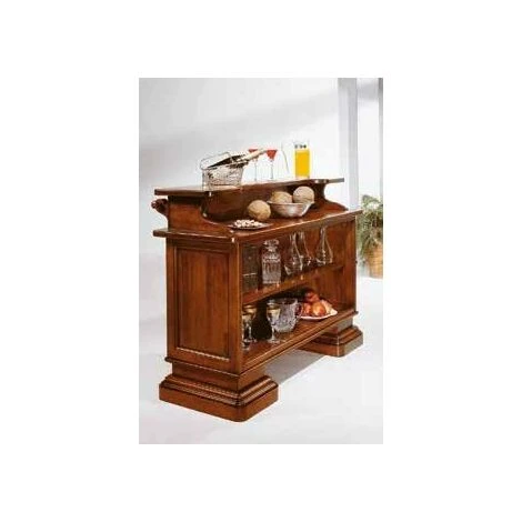 MOBILI 2G - MOBILE BAR CLASSICO ARTE POVERA IN LEGNO DI PIOPPO TINTA NOCE 3 MOBILI 2G - MOBILE BAR CLASSICO ARTE POVERA IN LEGNO DI PIOPPO TINTA NOCE - immagine 3