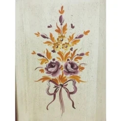 MOBILI 2G - CRISTALLIERA NAPOLETANA ARTE POVERA BIANCO INVECCHIATO CON DECORI L.150 P.43 H.213 -Negozio al dettaglio VIDAXL || HOMCOM || Songmics 50392561 5