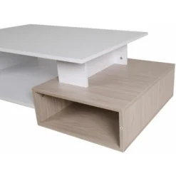 Tavolino Divano Salotto Rettangolare Design Moderno Legno 4 Ripiani Bianco Oak -Negozio al dettaglio VIDAXL || HOMCOM || Songmics 50457338 5