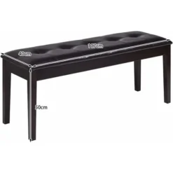 COSTWAY Panca Panchetta Per Pianoforte 2 Posti, In Legno E Similpelle, Stabile E Comodo, 117 X 40 X 50 Cm (Marrone) -Negozio al dettaglio VIDAXL || HOMCOM || Songmics 50652557 5