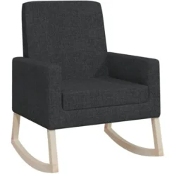 Sedia A Dondolo Nera In Tessuto VidaXL