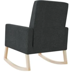 Sedia A Dondolo Nera In Tessuto VidaXL 9 Sedia A Dondolo Nera In Tessuto VidaXL -Negozio al dettaglio VIDAXL || HOMCOM || Songmics 50821577 5