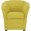Poltrona A POZZETTO Tessuto, Made In Italy Colore Tessuto Giallo