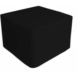 POOF FOUTON IN ECOPELLE DIVENTA LETTO SINGOLO NERO