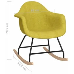 Sedia A Dondolo Verde In Tessuto VidaXL -Negozio al dettaglio VIDAXL || HOMCOM || Songmics 51060212 3