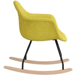 Sedia A Dondolo Verde In Tessuto VidaXL -Negozio al dettaglio VIDAXL || HOMCOM || Songmics 51060212 4