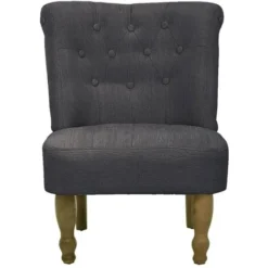 Poltrona In Stile Francese Grigia In Tessuto -Negozio al dettaglio VIDAXL || HOMCOM || Songmics 51077700 3