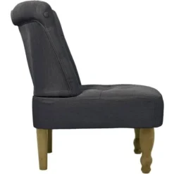 Poltrona In Stile Francese Grigia In Tessuto -Negozio al dettaglio VIDAXL || HOMCOM || Songmics 51077700 4