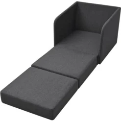 Poltrona Letto Convertibile Grigio Scuro In Tessuto -Negozio al dettaglio VIDAXL || HOMCOM || Songmics 51078045 4