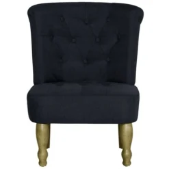 Poltrona In Stile Francese Nero In Tessuto -Negozio al dettaglio VIDAXL || HOMCOM || Songmics 51110530 3