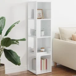 Armadio Angolare Bianco Lucido 33x33x132 Cm In Truciolato