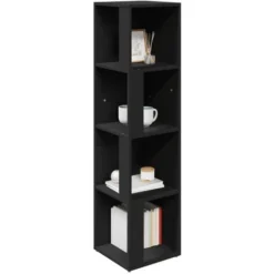 Armadio Angolare Nero 33x33x132 Cm In Truciolato -Negozio al dettaglio VIDAXL || HOMCOM || Songmics 51130794 4