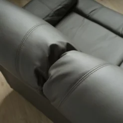 Divano Relax 2 Posti Con Braccioli In Ecopelle Grigio - Alice -Negozio al dettaglio VIDAXL || HOMCOM || Songmics 51203743 4