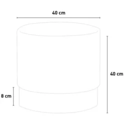 Pouf Poggiapiedi Sgabello Basso Imbottito Rotondo Design Velluto Rossetto Colore: Blu -Negozio al dettaglio VIDAXL || HOMCOM || Songmics 51760968 5