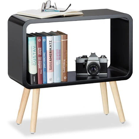 Relaxdays 1002192946 Tavolino Da Salotto E Comodino Basso, HxLxP: 50 X 53 X 20 Cm, Moderno, Legno MDF, Nero 1 Relaxdays 1002192946 Tavolino Da Salotto E Comodino Basso, HxLxP: 50 X 53 X 20 Cm, Moderno, Legno MDF, Nero