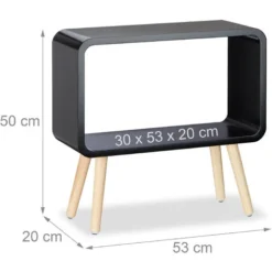 Relaxdays 1002192946 Tavolino Da Salotto E Comodino Basso, HxLxP: 50 X 53 X 20 Cm, Moderno, Legno MDF, Nero 7 Relaxdays 1002192946 Tavolino Da Salotto E Comodino Basso, HxLxP: 50 X 53 X 20 Cm, Moderno, Legno MDF, Nero -Negozio al dettaglio VIDAXL || HOMCOM || Songmics 51970525 3