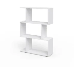 Scaffale Divisorio Piccolo „Levio“ Bianco Con 3 Scomparti Vicco