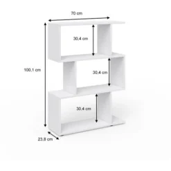 Scaffale Divisorio Piccolo „Levio“ Bianco Con 3 Scomparti Vicco -Negozio al dettaglio VIDAXL || HOMCOM || Songmics 52052708 3