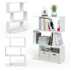 Scaffale Divisorio Piccolo „Levio“ Bianco Con 3 Scomparti Vicco -Negozio al dettaglio VIDAXL || HOMCOM || Songmics 52052708 4