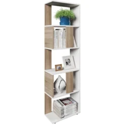 Scaffale Divisorio Sonoma/bianco Con 5 Scomparti Vicco -Negozio al dettaglio VIDAXL || HOMCOM || Songmics 52052718 4