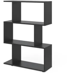 Scaffale Divisorio „Levio“ Nero Con 3 Scomparti Vicco
