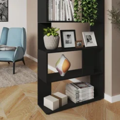 Scaffale Divisorio Grande Nero Con 5 Scomparti Vicco -Negozio al dettaglio VIDAXL || HOMCOM || Songmics 52052908 5