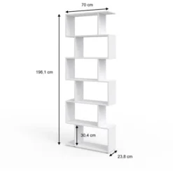 Scaffale Divisorio „Levio“ Bianco Con 6 Scomparti Vicco -Negozio al dettaglio VIDAXL || HOMCOM || Songmics 52465510 3