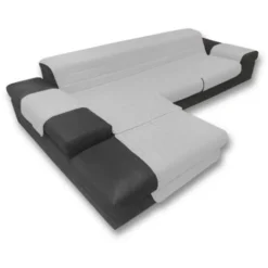 COPRIDIVANO ITALIA Il Salvadivano CON PENISOLA Trapuntato GRIGIO CHIARO Seduta Cm. 190