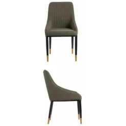 Poltrona Righe Grigio Ecopelle Acciaio (51 X 92 X 65 Cm) (51 X 92 X 65 Cm) -Negozio al dettaglio VIDAXL || HOMCOM || Songmics 53542293 4